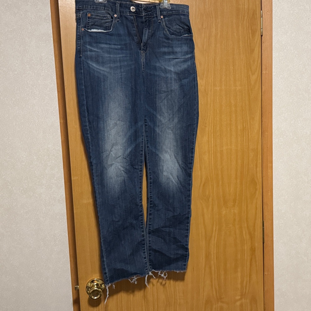 Denizen from Levi's High Rise ankle Jeans - Dark Blue